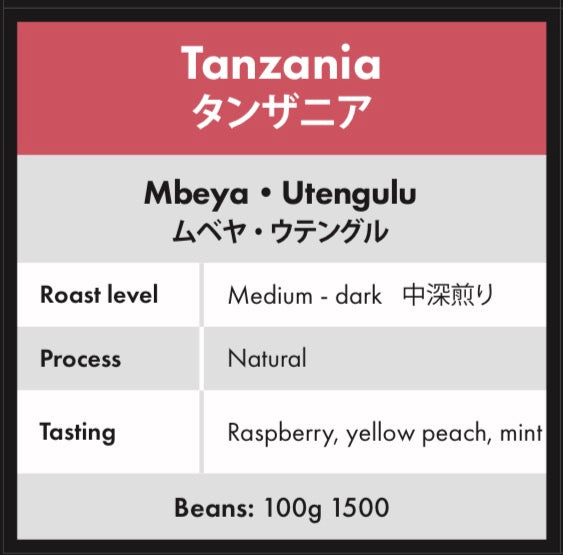 【華やか・飲みやすい】タンザニア ウテングル農園 ナチュラル｜フルーティーなスペシャルティコーヒー 100g」