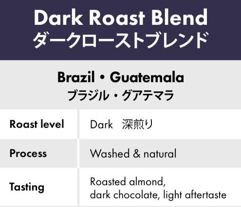 【コーヒー豆 初心者向け】苦味系｜Dark Roast ブレンド ｜やさしい深煎り